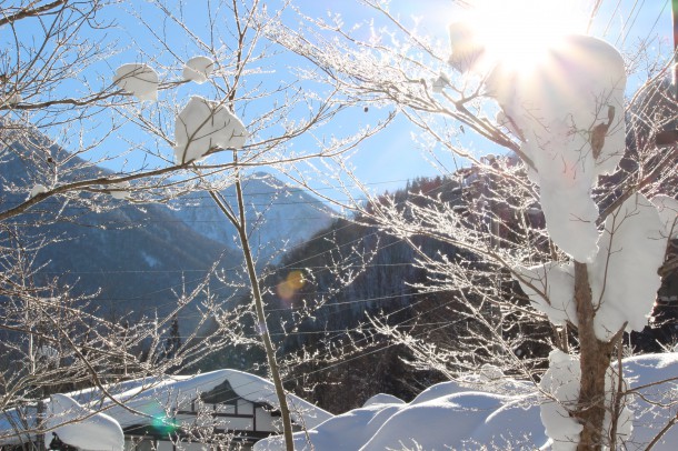 ひだ路と雪の華。